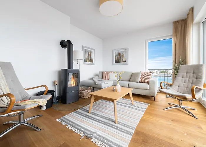 Apartamento Ocean Waves- 3 Og, Balkon, Ostseeblick, Kamin Olpenitz